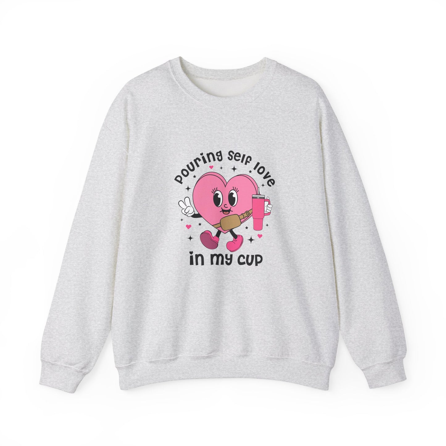 Pouring self love in my cup Unisex Crewneck Sweatshirt