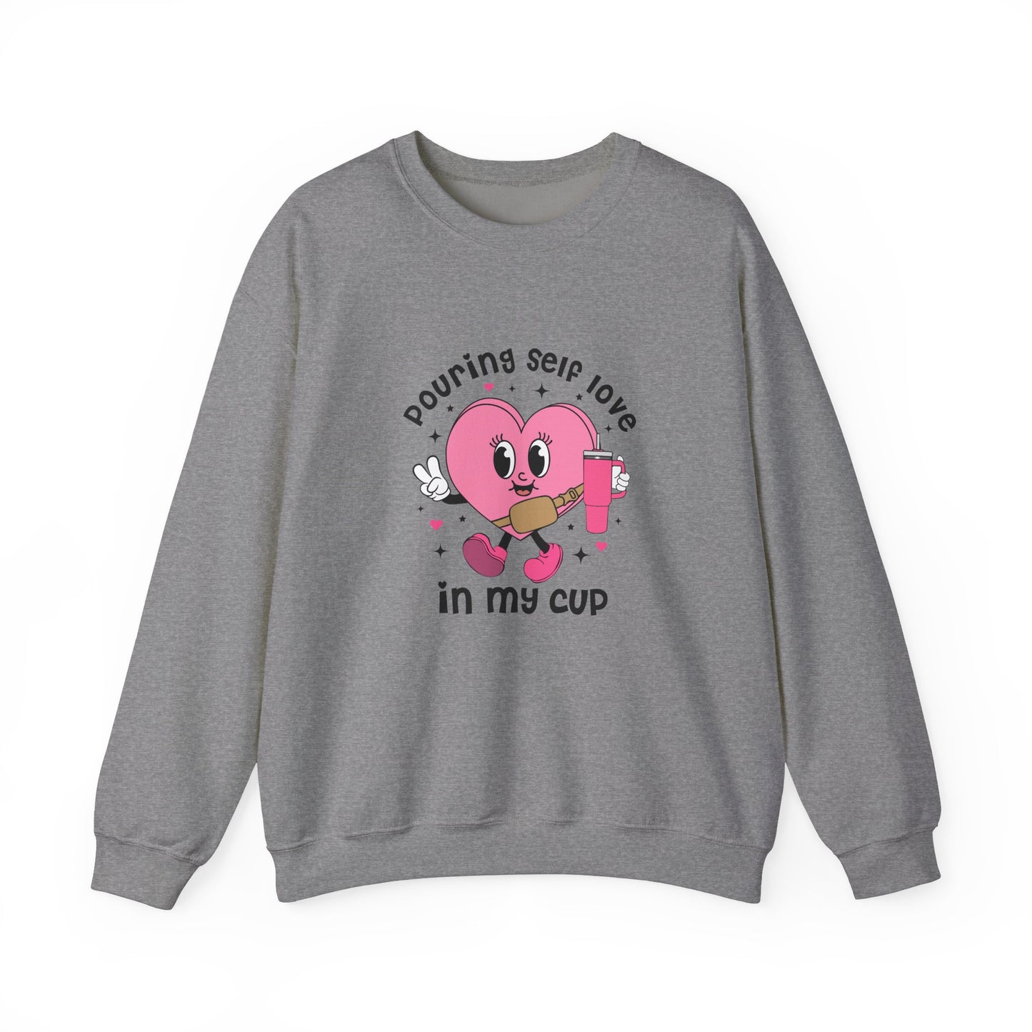 Pouring self love in my cup Unisex Crewneck Sweatshirt