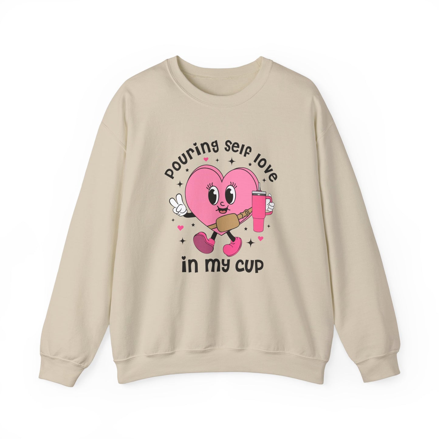 Pouring self love in my cup Unisex Crewneck Sweatshirt