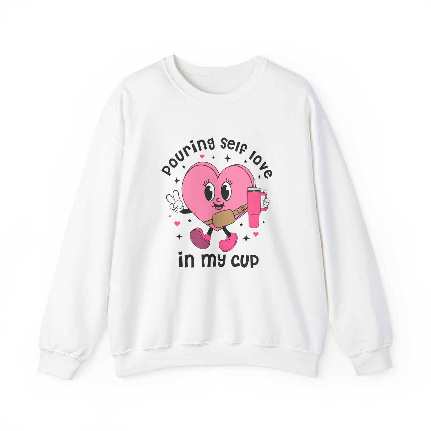 Pouring self love in my cup Unisex Crewneck Sweatshirt