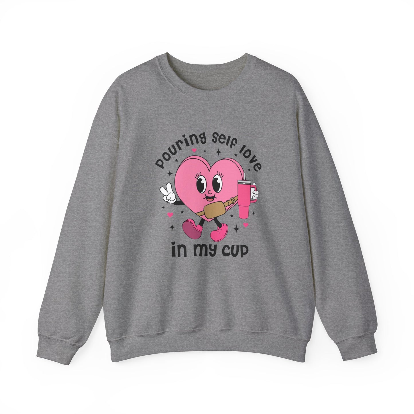 Pouring self love in my cup Unisex Crewneck Sweatshirt