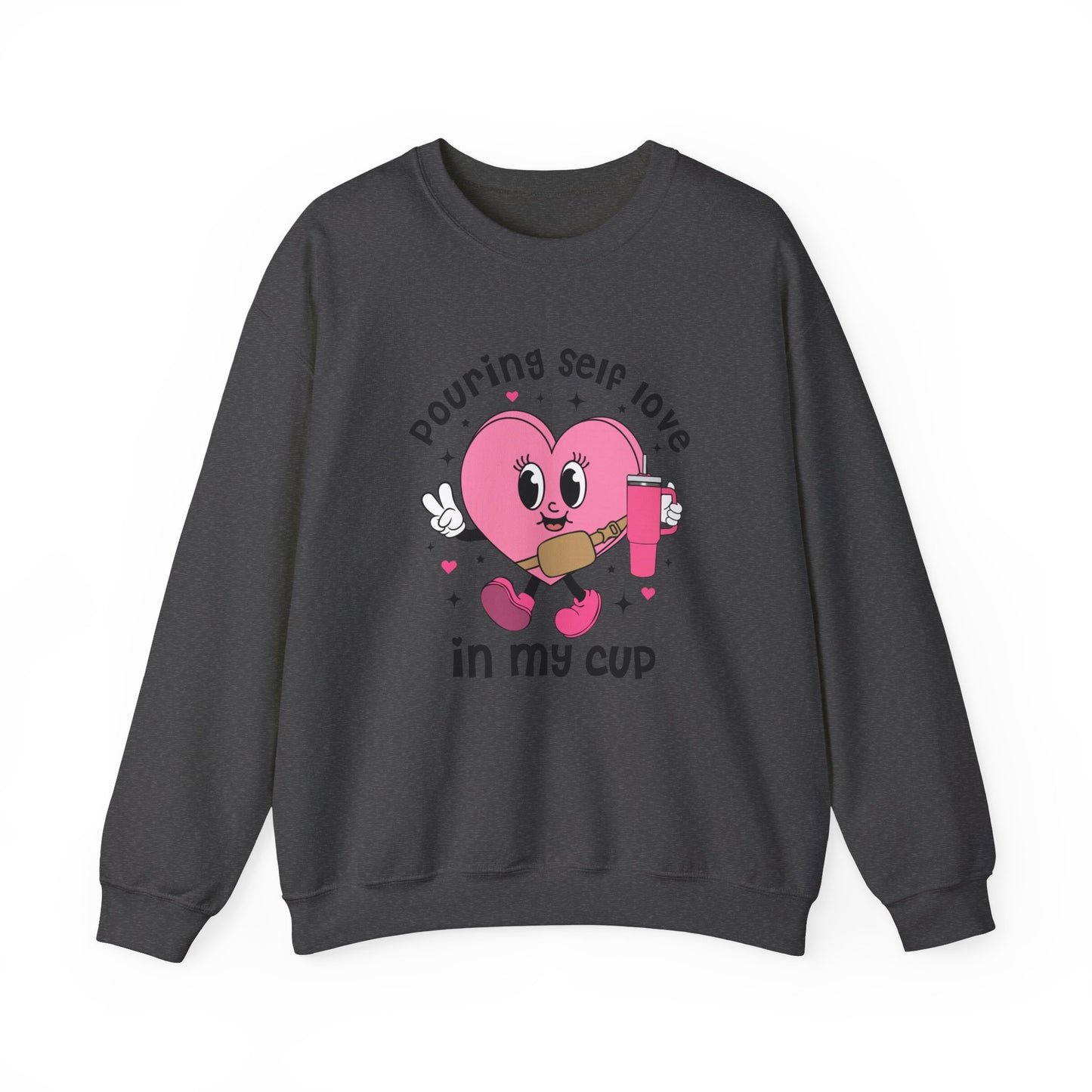 Pouring self love in my cup Unisex Crewneck Sweatshirt