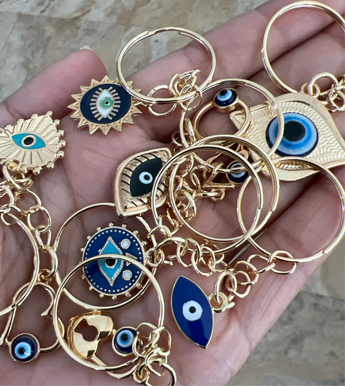 Mystery Mini Evil Eye Ringed Keychain