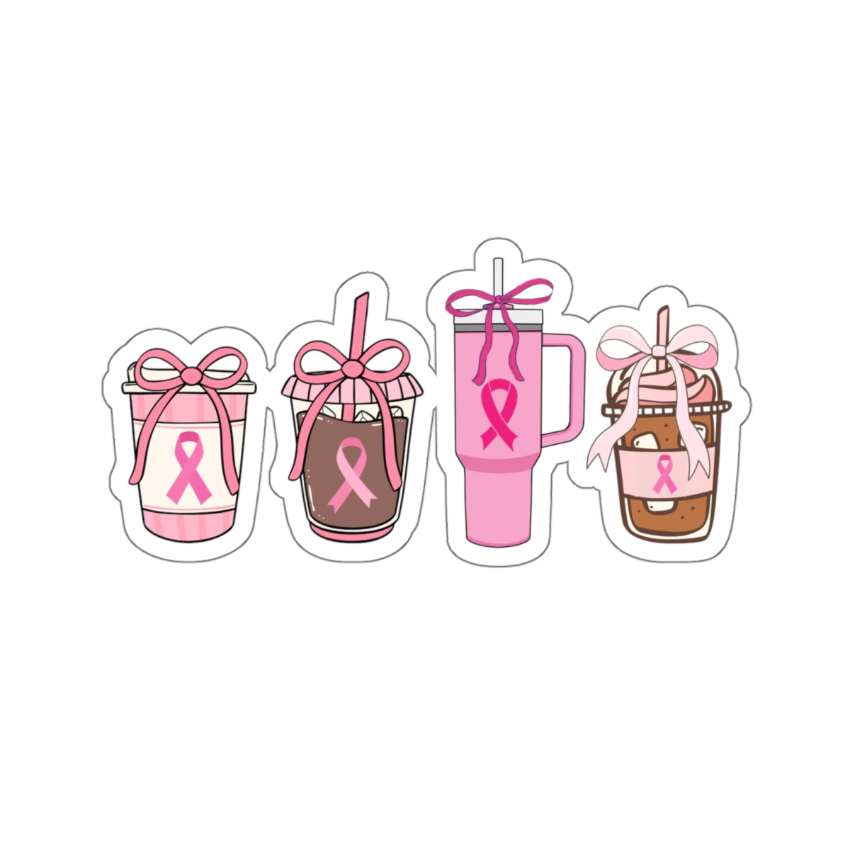 Pink Cups in October Stickers