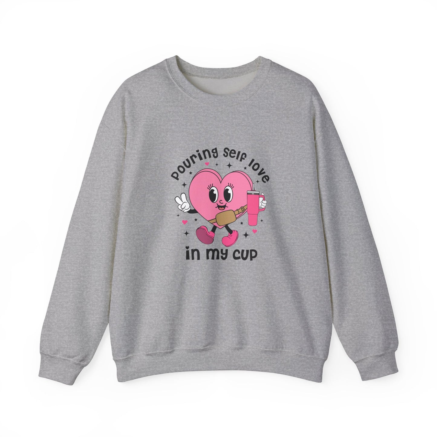 Pouring self love in my cup Unisex Crewneck Sweatshirt