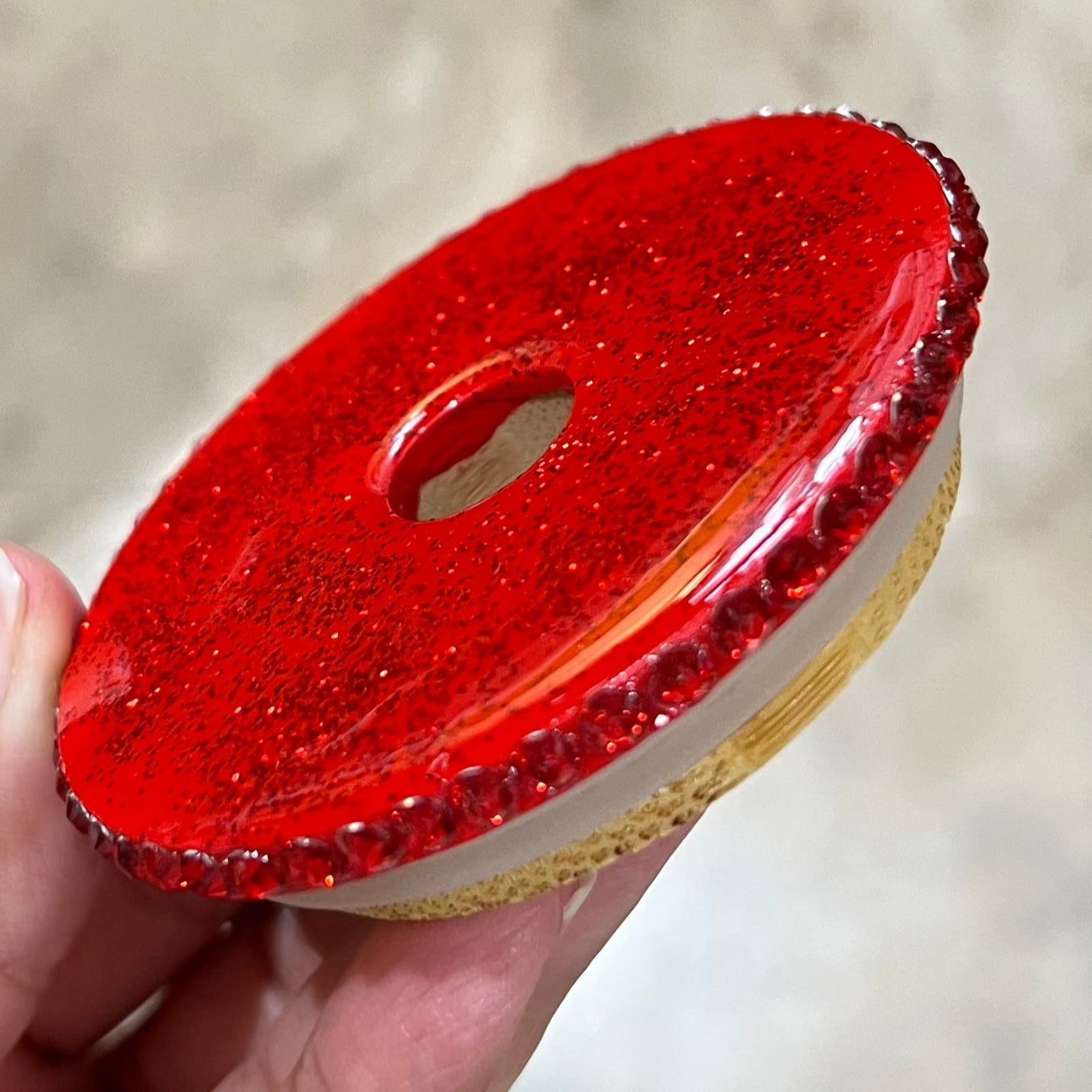 Red Bling Edge Lid