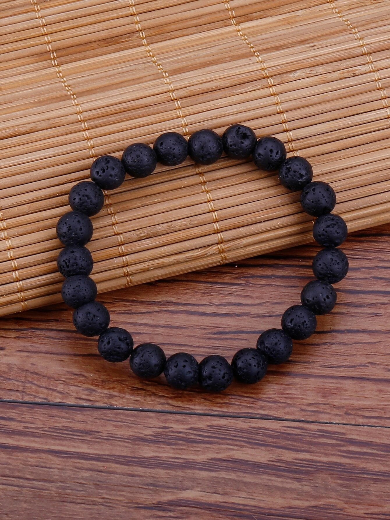 Black Lava Rock Bracelet