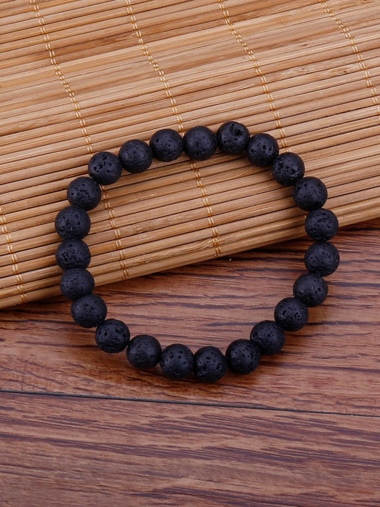 Black Lava Rock Bracelet