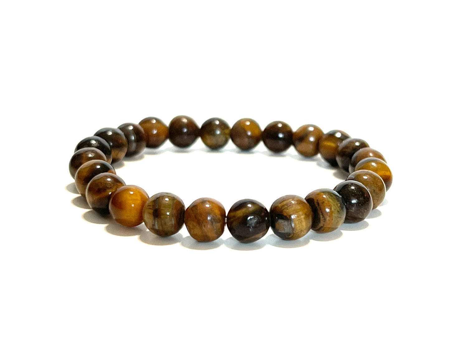 Strength and Courage Beaded Bracelet (Natural Crystals/Tiger Eye Design)